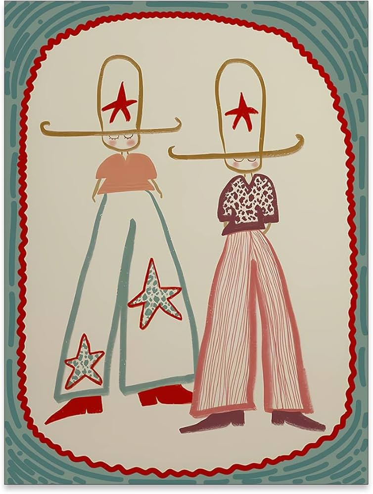 Vintage Western Cowboy Poster Southwestern Western Room Decor Trendy Cowboy Wall Art Minimalist M... | Amazon (US)