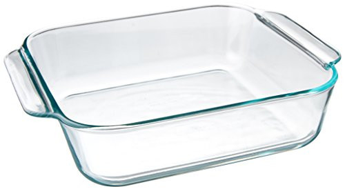 Pyrex 222 Basics Square Glass Baking Dish, 2-Quart (8inx8inx2.5in) Clear Glass Oven Bakeware – Perfect for Sweet Rolls, Brownies, Cakes and so much More - Made in the USA | Amazon (US)