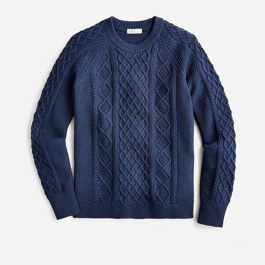 Cotton cable-knit sweater | J. Crew US
