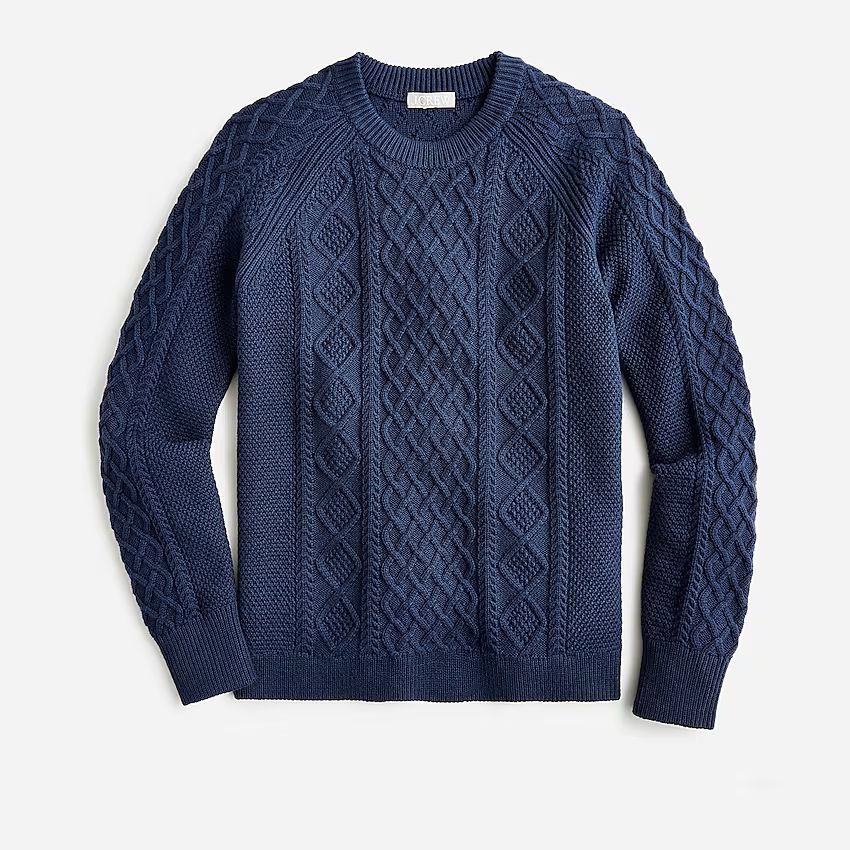 Cotton cable-knit sweater | J.Crew US