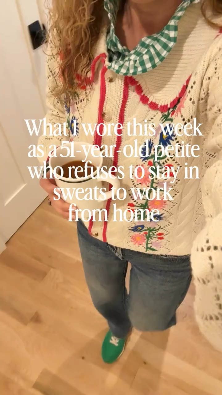 Let's be honest...working from home makes it really easy to stay in sweats (or Jammies bc I've definitely done that!) all day.

But I've learned this👇
Getting dressed changes how I show up even if I'm the only one that sees me all day!😊

I'm 51, petite and running my photography business from home!

Here's a recap of how I showed up "to work" this week! 📸

Which look is your favorite?

Comment links for outfit details
Follow for midlife style that makes getting dressed (for work or whatever your day has in store) FUN!🎉

#midlifestyle #fashionover40 #workfromhomestyle #petitestyle
