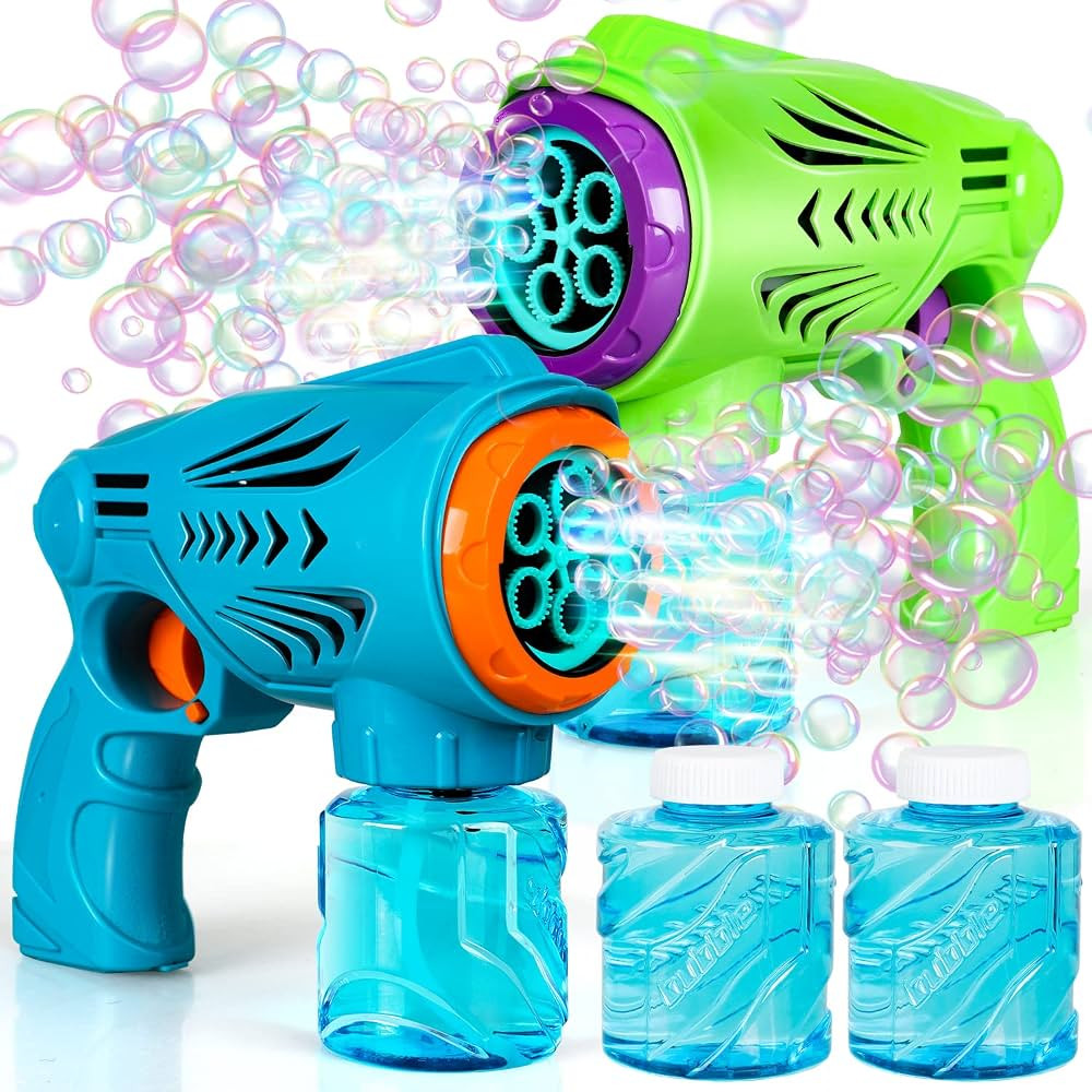 TOY Life 2 Bubble Guns for Kids Outdoor with 2 Bubble Refill Solution - Automatic Bubble Machine ... | Amazon (US)