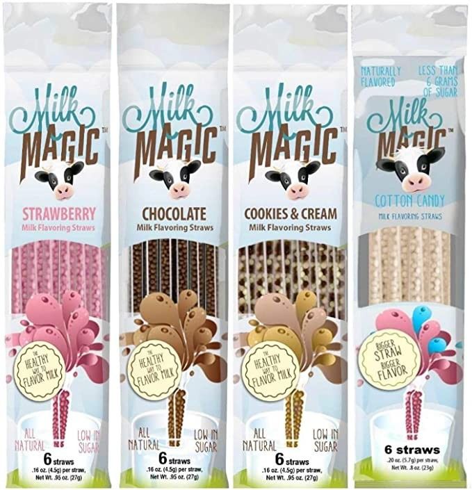 Milk Magic Magic Milk Flavoring Straws 36 Straws Flavors:Cookies and Cream, Chocolate, Strawberry... | Amazon (US)