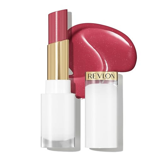 REVLON Super Lustrous Glass Shine Balm, Hydrating Tinted Lipstick, Sheer, Glossy Shiny Finish, 005 Glossed Up Rose, 0.11 oz | Amazon (US)
