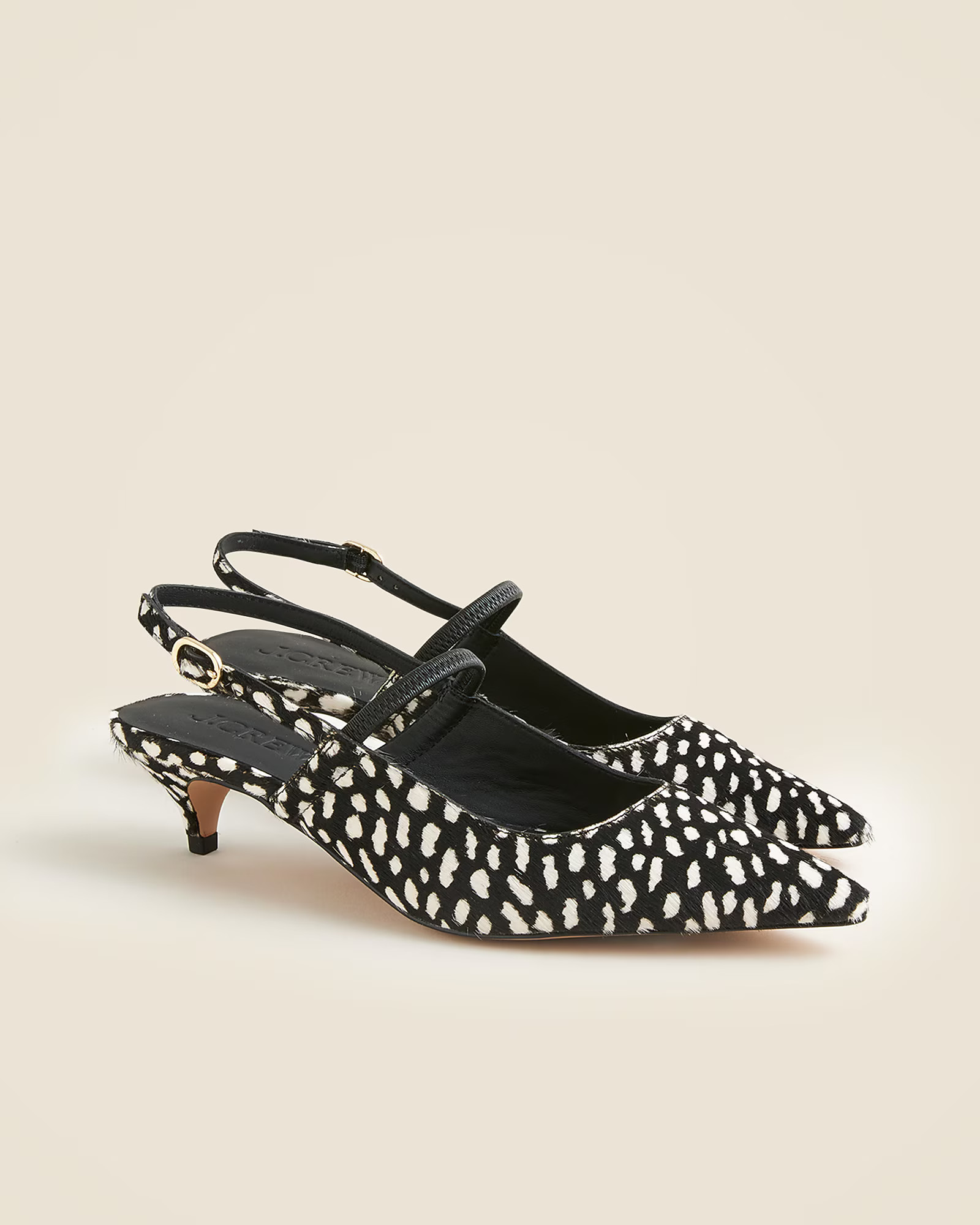 Robin slingback kitten heels in printed calf hair | J. Crew US