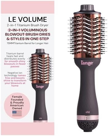 L'ANGE HAIR Le Volume 2-in-1 Titanium Blow Dryer Brush | Hot Air Brush for Hair Drying & Styling ... | Amazon (US)