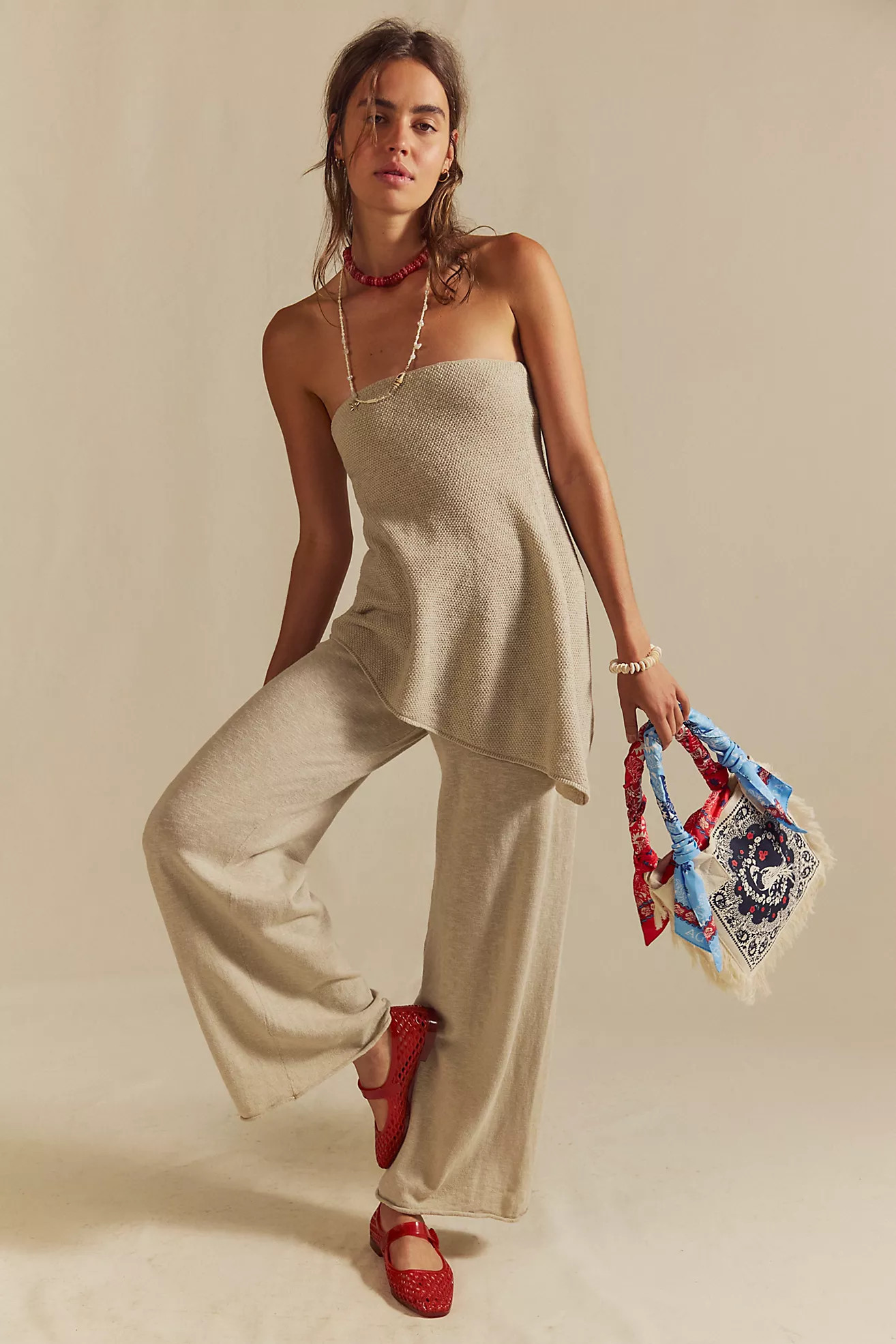 Krista Cotton-Linen Sweater Set | Free People (Global - UK&FR Excluded)