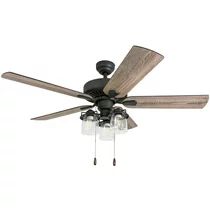 Prominence Home 50585-35 Briarcrest Farmhouse 52-Inch Aged Bronze Indoor Ceiling Fan, Multi-Arm L... | Walmart (US)