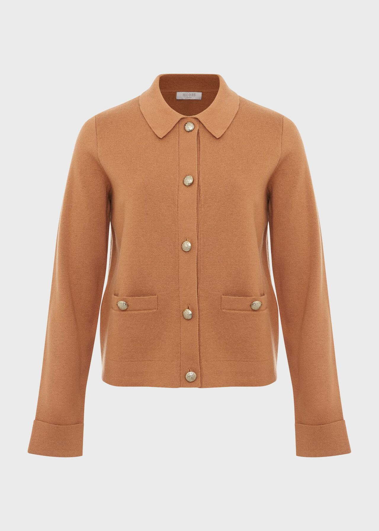 Mora Cotton Wool Knitted Jacket | Hobbs
