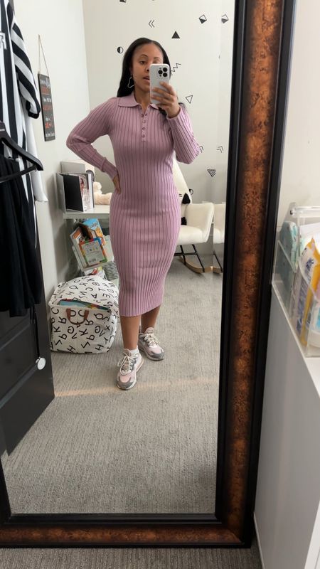 The best throw on and go midi length sweater dress - mauve 

#LTKfindsunder50 #LTKstyletip #LTKSeasonal