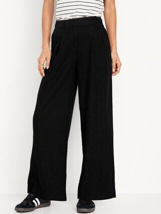 Extra High-Waisted Linen-Blend Super Wide-Leg Taylor Pants for Women | Old Navy (US)