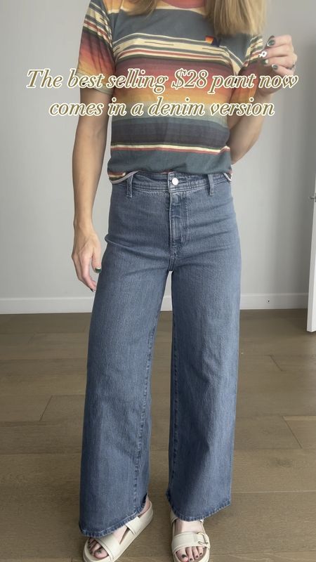 I’ve been waiting, the denim version of the $27 sailor pant is finally here.  This is great if you finally want to try a wide leg Jean style.

#SpringOutfits #WideLegJeans #TargetStyle #sailorpant #Jeans #Denim

#LTKSeasonal #LTKfindsunder50 #LTKstyletip