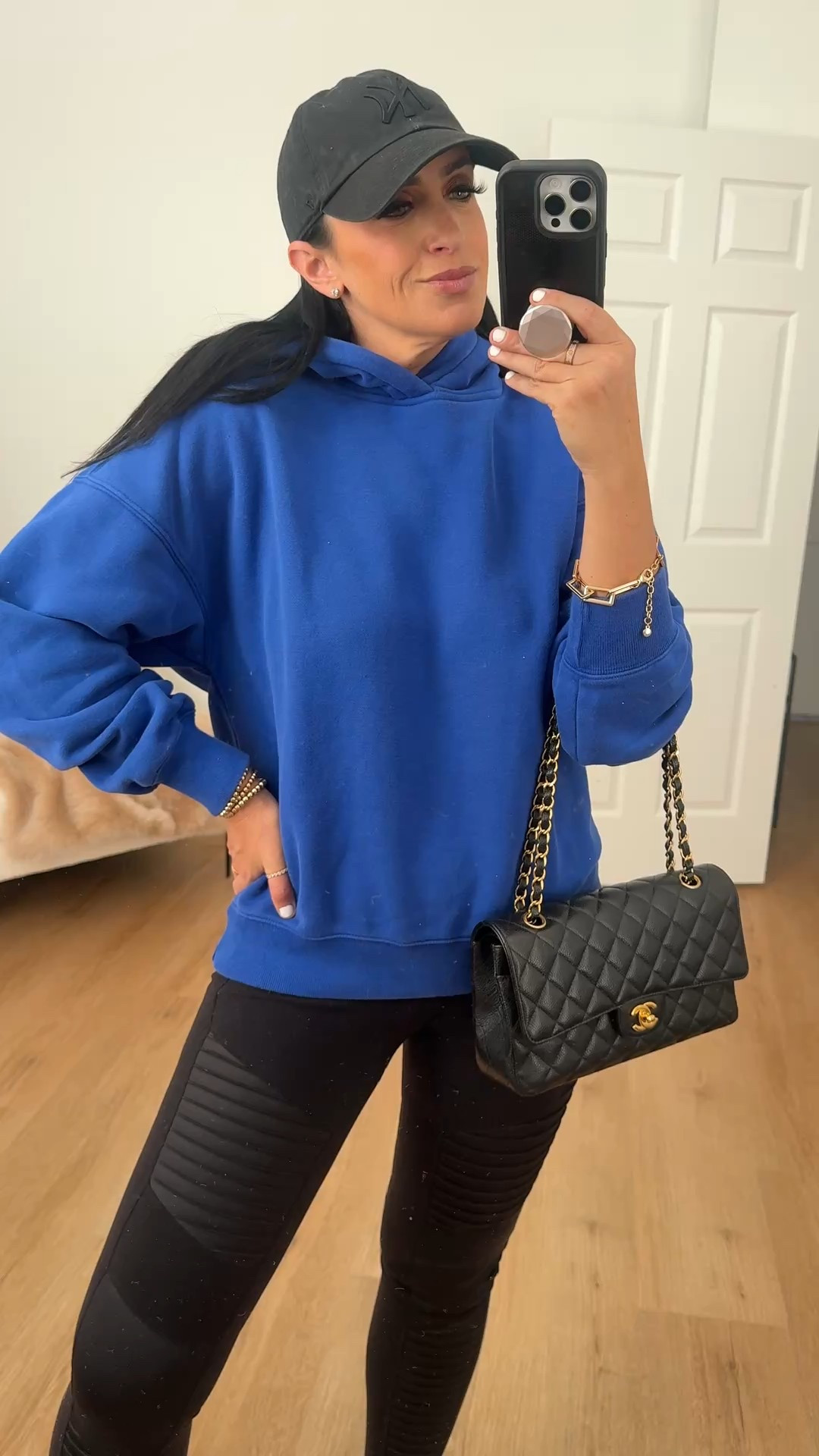 Alo Yoga Moto Leggings. Abercombie Sunday Hoodie wearing size medium $52 originally $70. 

