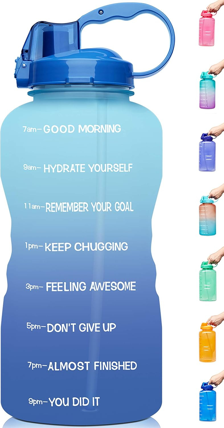 Venture Pal Large 1 Gallon/128 OZ (When Full) Motivational BPA Free Leakproof Water Bottle with S... | Amazon (US)