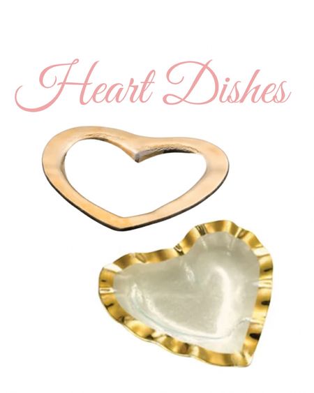 Beautiful heart dishes
Valentine’s Day gifts
Heart-shaped dish
Gold and glass


#LTKhome