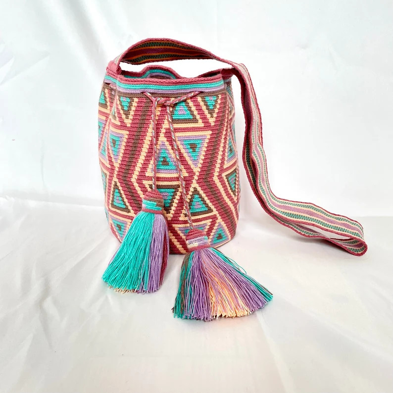 Original Wayuu Mochila Umhängetasche Fair Trade handgefertigte kolumbianische Wayuu-Tasche Mitte... | Etsy (DACH)