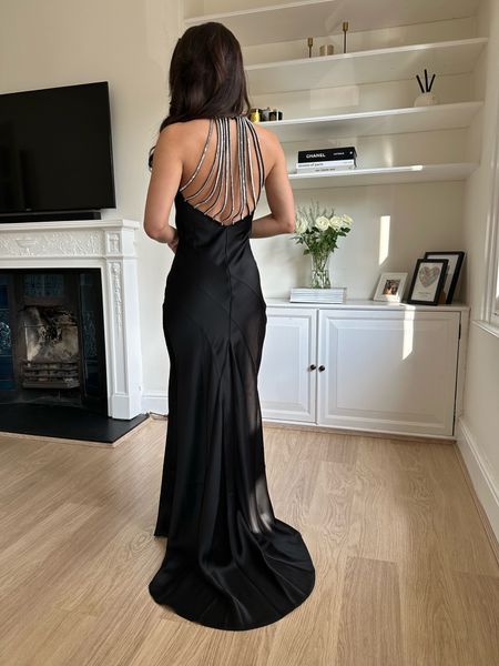 LTK Gala ready in this stunning black maxi dress. Love the rhinestone detailing at the back! #LTKGala 