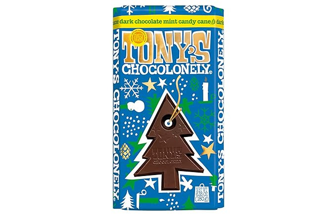 Tony's Chocolonely Dark Chocolate with Candy Cane Bar, 6.35 Ounces | Classic | Belgium | Holiday ... | Amazon (US)