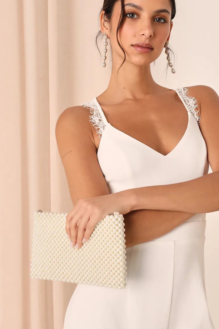 Glamorous Poise Ivory Pearl Crossbody Bag | Lulus (US)