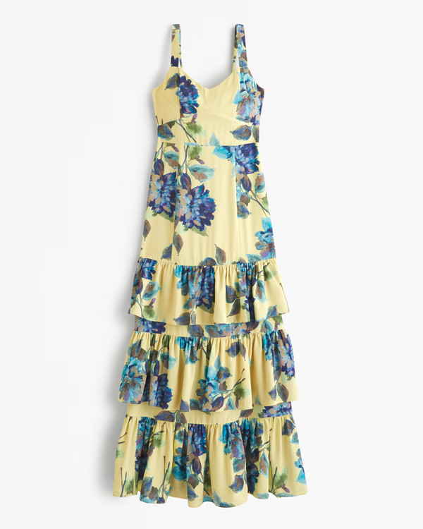 Women's Drama Ruffle Tiered Maxi Dress | Women's Dresses & Jumpsuits | Abercrombie.com | Abercrombie & Fitch (US)