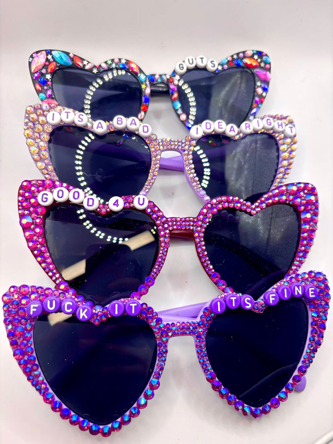 CUSTOMIZABLE GUTS World Tour Bedazzled Glasses / Olivia Rodrigo Glasses - Etsy | Etsy (US)