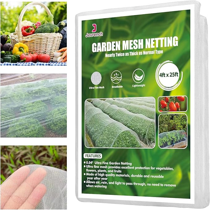 Garden Netting, Jevrench Durable Ultra Fine Garden Netting, Garden Plant Cover Row Cover Makes Pl... | Amazon (US)