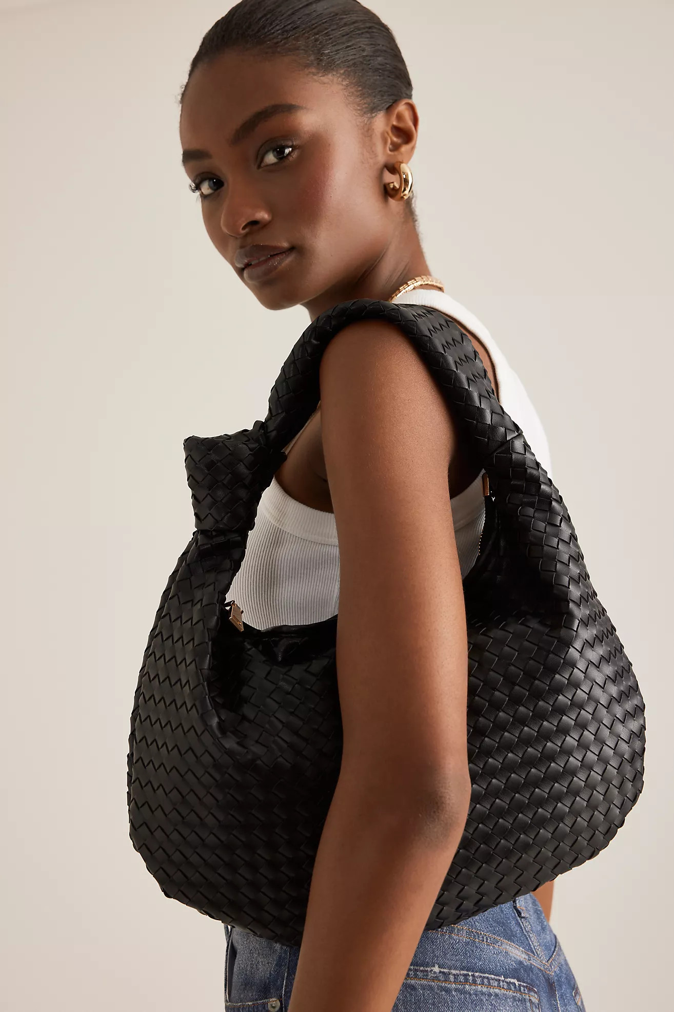 Melie Bianco Brigitte Large Faux Leather Shoulder Bag | Anthropologie (UK)