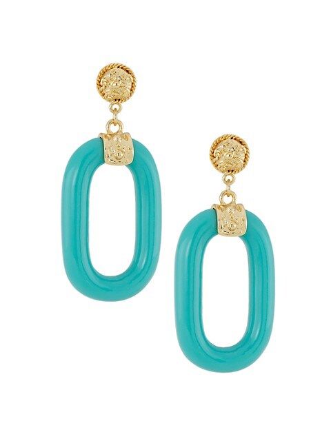 Goldtone & Resin Drop Earrings | Saks Fifth Avenue