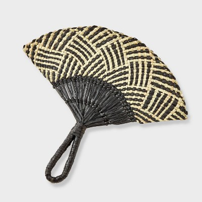 Straw Woven Hand Fan - A New Day™ Black | Target