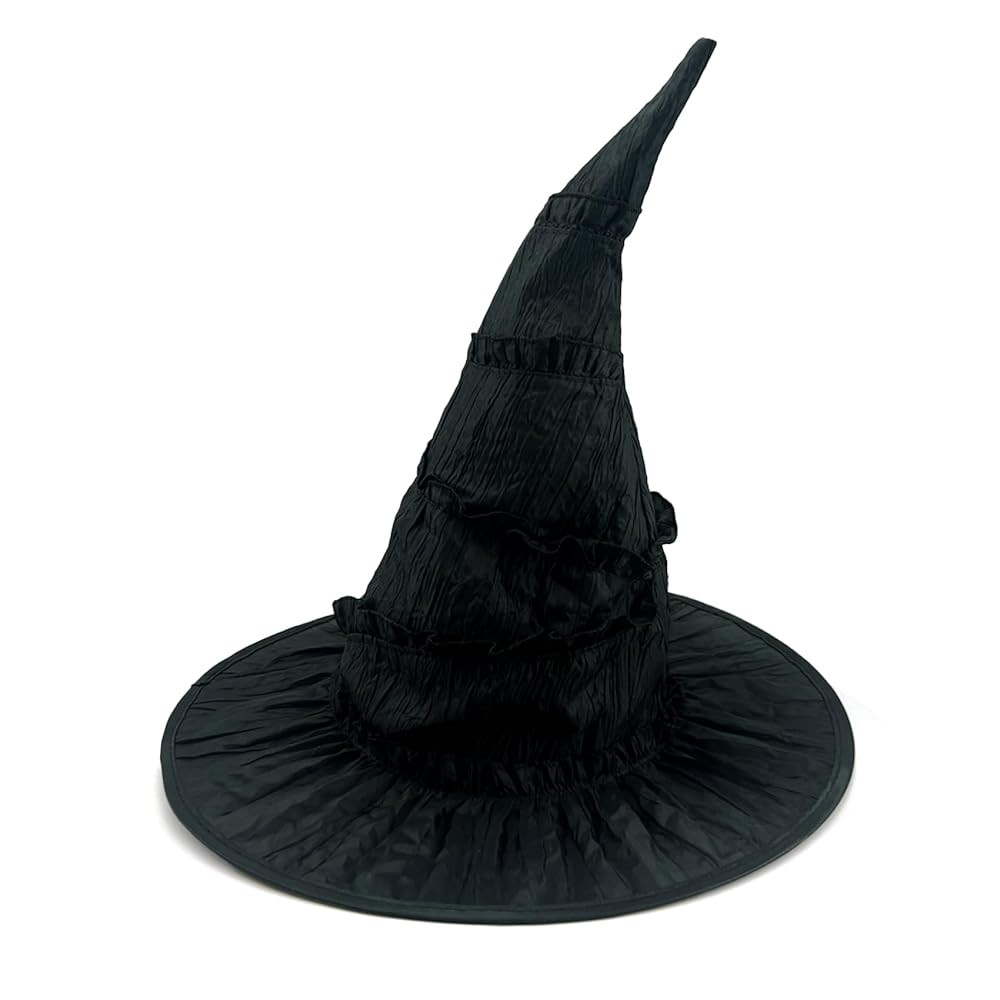 Halloween Black Witch Hat Black Witches Hat for Women Halloween Costumes Accessories | Amazon (US)