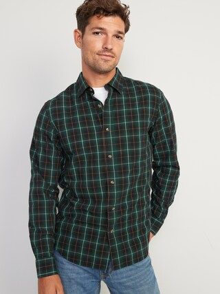 Regular-Fit Built-In Flex Patterned Everyday Shirt for Men | Old Navy (US)