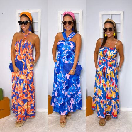 Maxi dresses with pockets. All in small. All come in other colors/prints. 

⭐️Blue dress can be worn 3 ways. 

𝘋𝘪𝘴𝘤𝘰𝘶𝘯𝘵 𝘊𝘰𝘥𝘦𝘴:⁣

🌸𝐒𝐨𝐣𝐨𝐬 𝐒𝐮𝐧𝐠𝐥𝐚𝐬𝐬𝐞𝐬 𝟏𝟎% 𝐨𝐟𝐟 𝐜𝐨𝐝𝐞 (on Amazon): 𝐒𝐉𝐋𝐈𝐍𝐙𝟑𝟎𝐀⁣
*works on ALL Sojos glasses, enter at checkout on AMZ⁣

🌷𝐊𝐢𝐧𝐬𝐥𝐞𝐲 𝐀𝐫𝐦𝐞𝐥𝐥𝐞 Jewelry 20% off code (on LTK): 𝐋𝐈𝐍𝐙𝟑𝟎𝐀⁣            

Summer dress, spring dress, summer fashion, spring fashion, beach vacation outfit, wedding guest dress, baby shower dress 

#LTKstyletip #LTKSeasonal #LTKfindsunder50