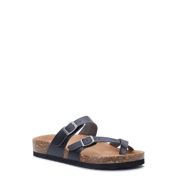 Time and Tru Women's Footbed Thong Sandals | Walmart (US)