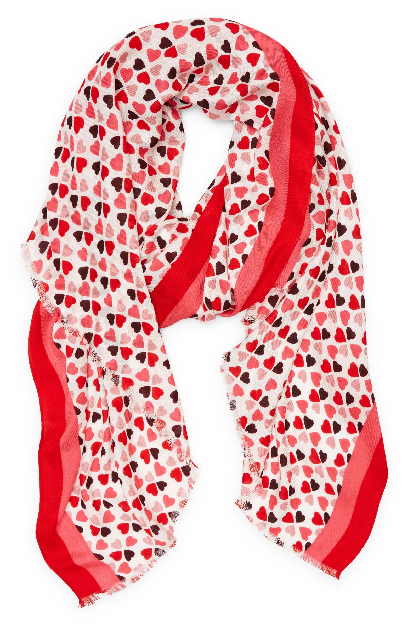 kate spade new york multi hearts oblong scarf | Nordstrom | Nordstrom