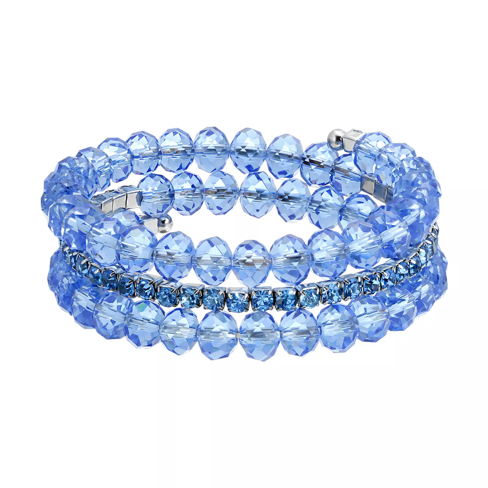 1928 Silver Tone & Blue Coil Bracelet, Women's | Kohl's