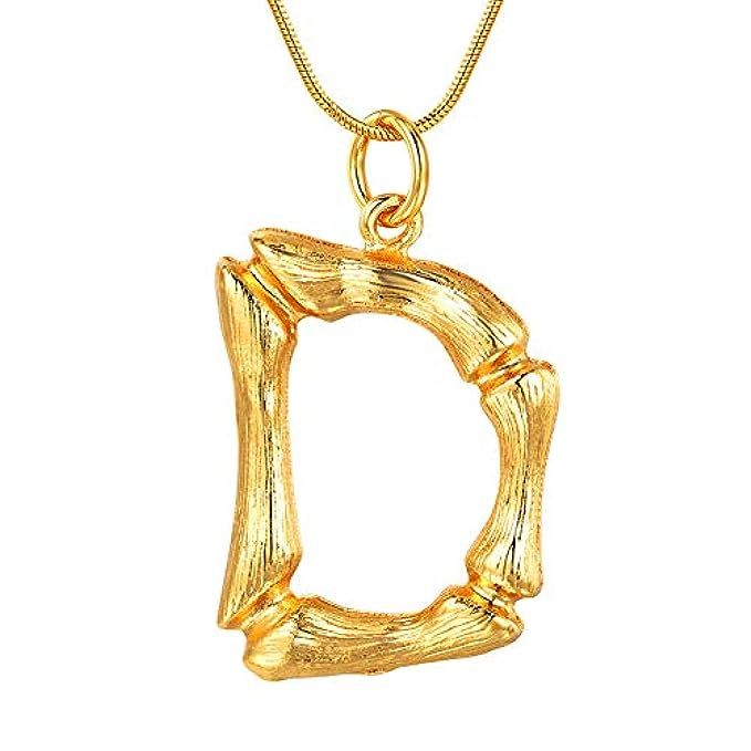 FOCALOOK Initial Letter Pendant Alphabet A-Z Gold Necklace Women Stainless Steel Platinum Chain Capi | Amazon (CA)