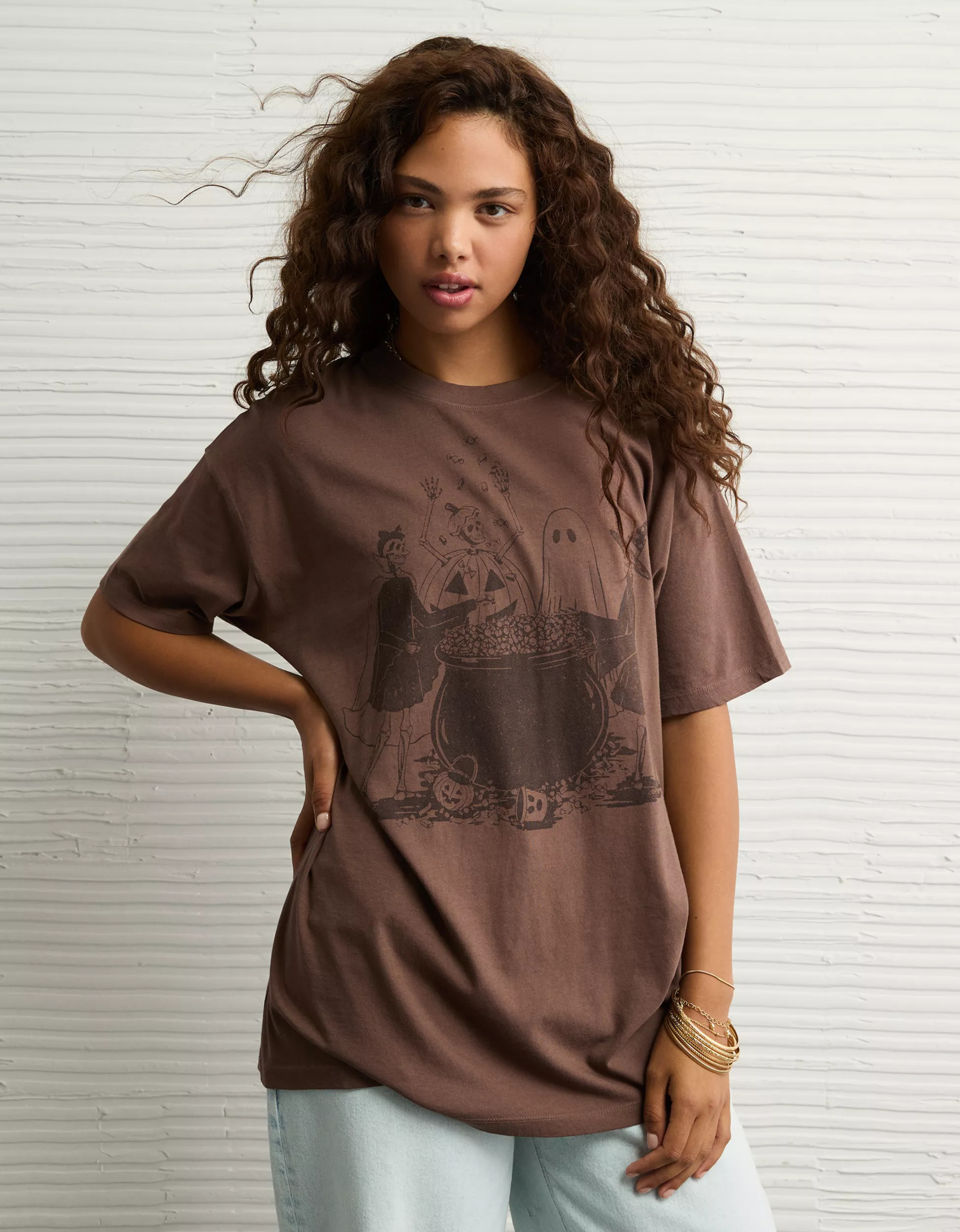AE Oversized Halloween Graphic T-Shirt | American Eagle Outfitters (US & CA)