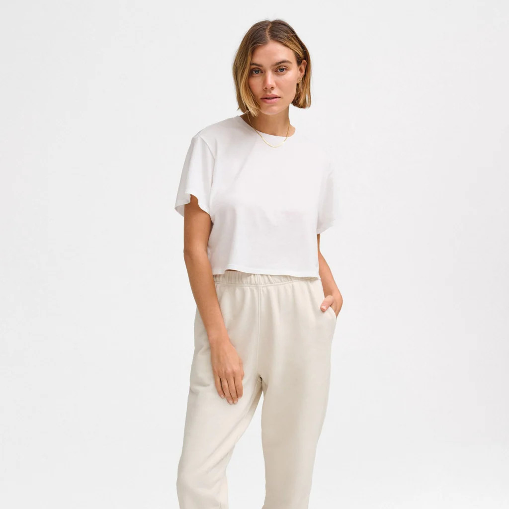 Organic Cotton Relaxed Crop Tee | MATE The Label