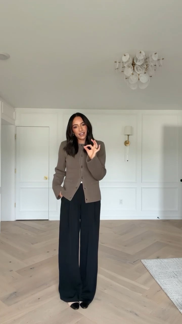 The entire Spanx site is 20% OFF with code LTK20!! These pants have pleats in the front, pockets, and a normal waist band! They’re made with my favorite material of all time! Wearing size S cardigan and size XS Talk black trousers  

work outfit, workwear, office outfit, business casual workwear, fall outfits, fall fashion, fashion over 30

#LTKWorkwear #LTKSaleAlert #LTKSeasonal