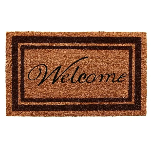 Home & More Border Welcome Coir Outdoor Doormat | Walmart (US)
