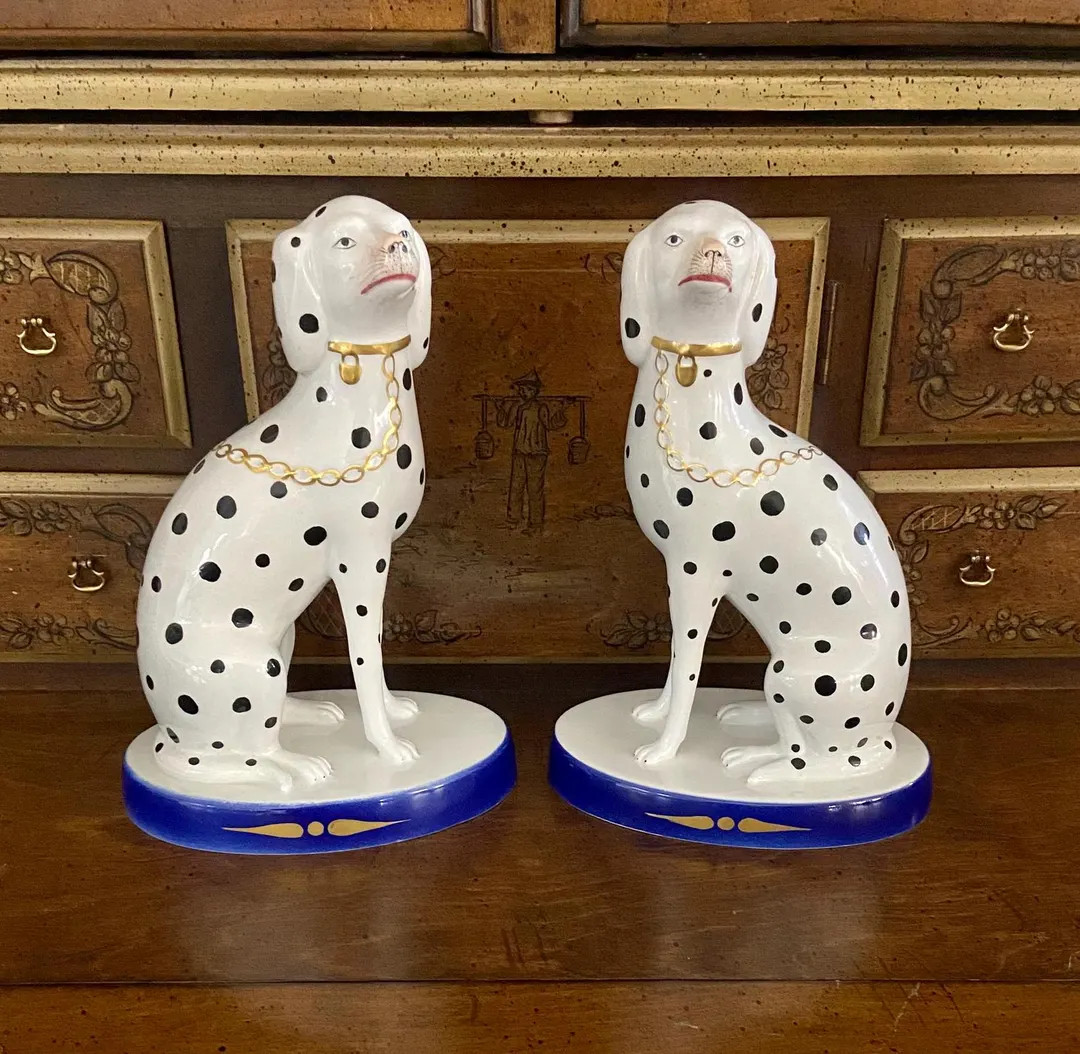 Large 10" Mottahedeh Made in Italy Staffordshire Style Dalmation Dogs - Etsy | Etsy (US)