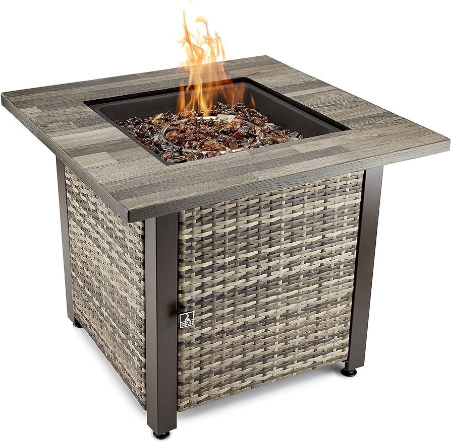 Aiden Brown 30” Square Gas Fire Table | Amazon (US)