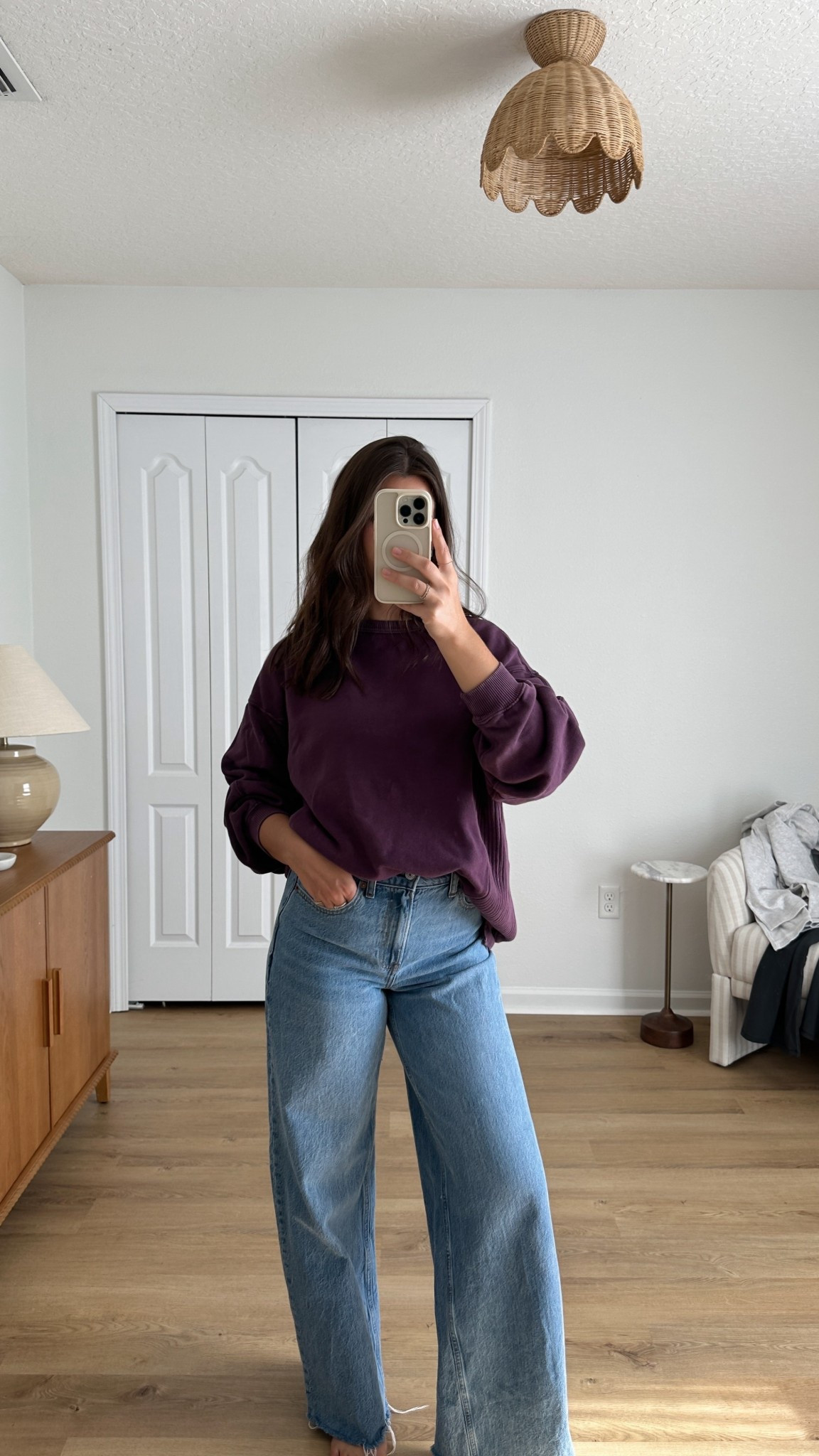 WFH ootd! Wearing small sweater & 25 jeans 

#LTKSaleAlert #LTKFallSale #LTKSeasonal