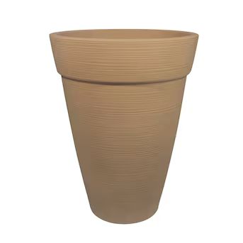 allen + roth 15.79-in W x 21.14-in H Off-white Resin Transitional Indoor/Outdoor Planter | Lowe's