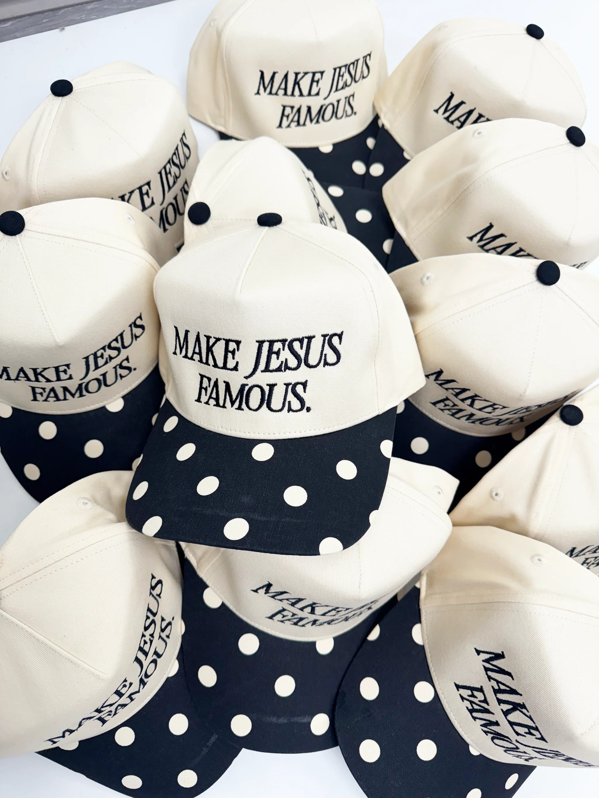 Make Jesus Famous Polka Dot Hat | Poppy & Pine