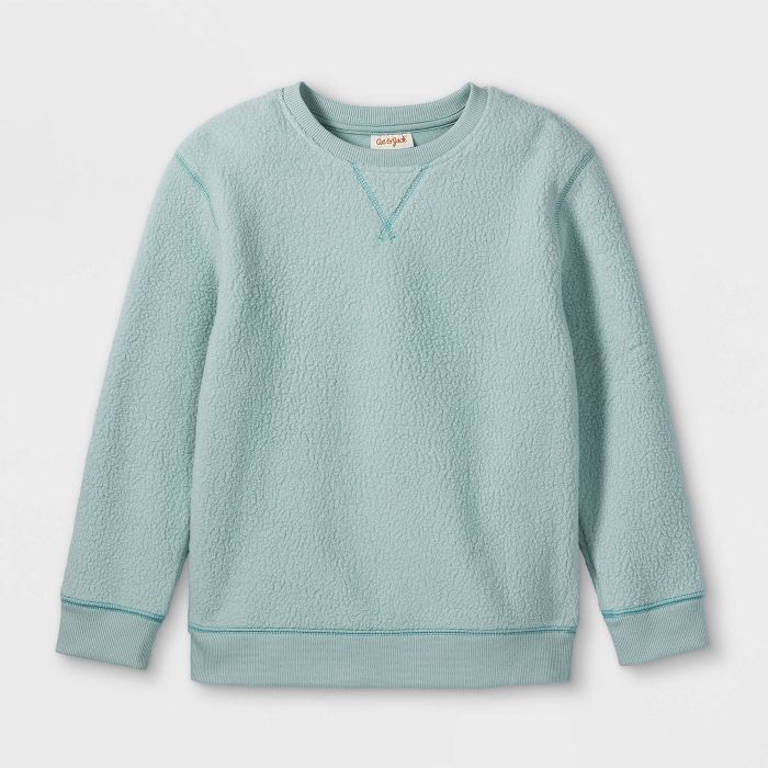 Kids' Micro Fleece Crewneck Sweatshirt - Cat & Jack™ | Target