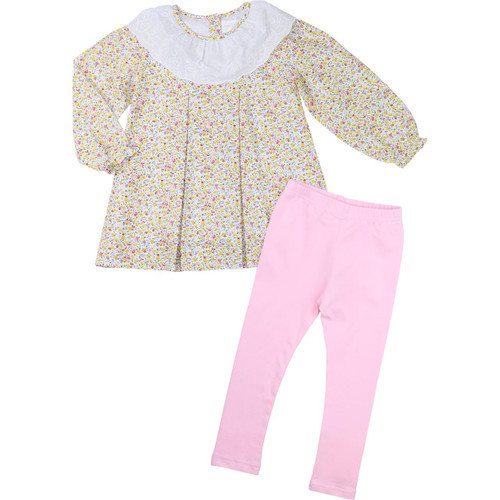 Petite Fall Floral Eyelet Collar Legging Set | Cecil and Lou