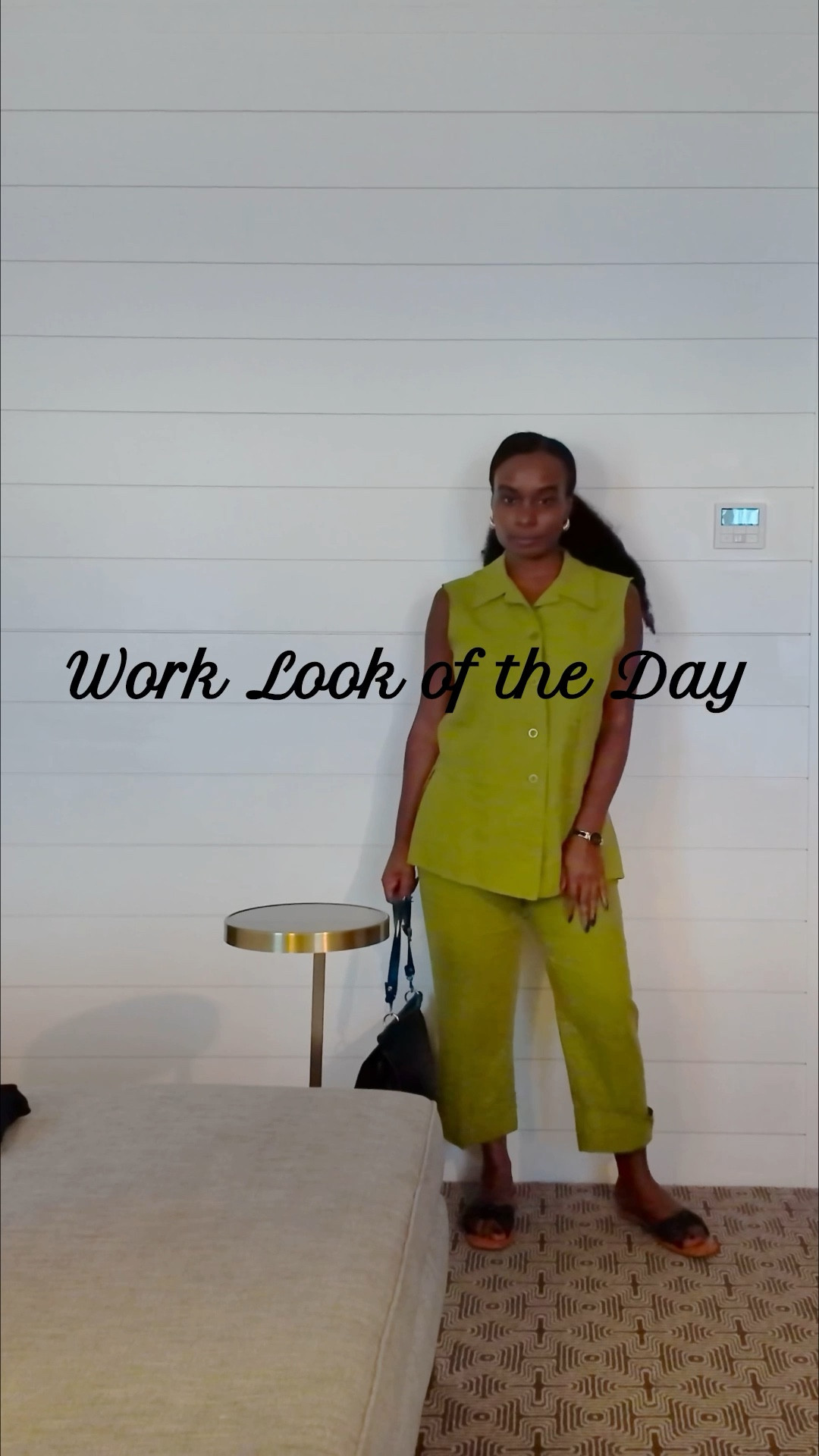 Wore this chic linen set to a work conference-polished yet comfortable.  The olive green tone makes it stand out while feeling effortless. Added a classic bag and woven slides. Vintage from my mother’s closet.

#LTKWorkwear #LTKPetite #LTKItBag