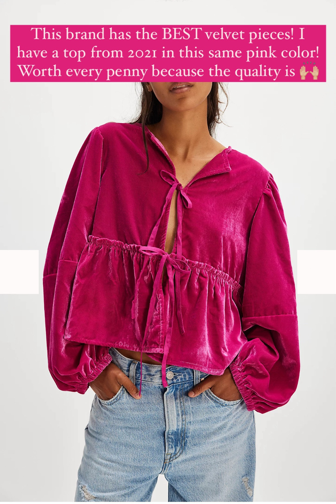 Pink velvet blouse / brunch babe velvet blouse 

#LTKSeasonal