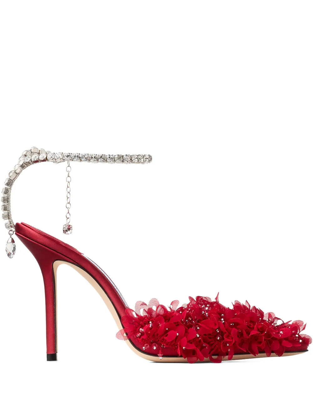 Jimmy Choo Saeda 100 Heeled Pumps | Red | FARFETCH | Farfetch Global